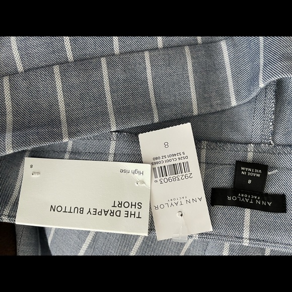 New w Tags Ann Taylor Drapey High Waist Shorts 8 - Picture 2 of 2